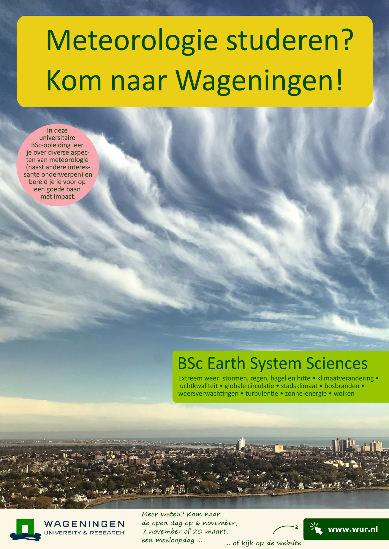 Kom meteorologie studeren